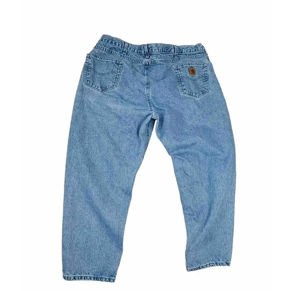 Carhartt Jeans Relaxed Fit 46‎ x30 Taper Leg Blue Denim B17 STW Stone Wash